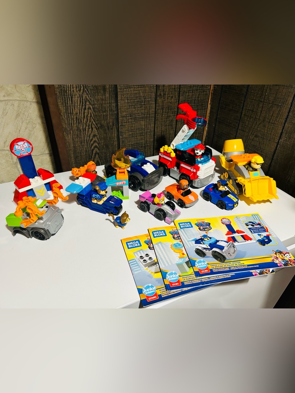 Paw Patrol Mega Bloks Kids Vehicle set plus extras - complete